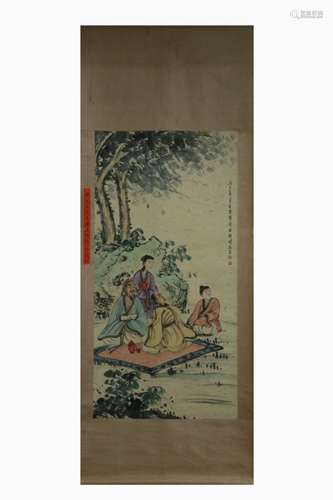 Chinese Ink Color Scroll Painting