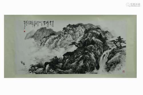 Chinese Ink Color Landscape Painting