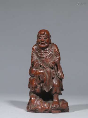 Chinese Hand Carved Bamboo Luohan