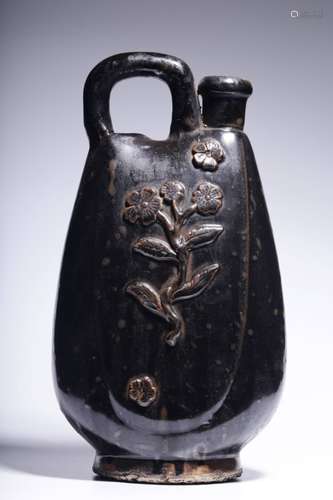 Chinese Black Glazed Porcelain Ewer