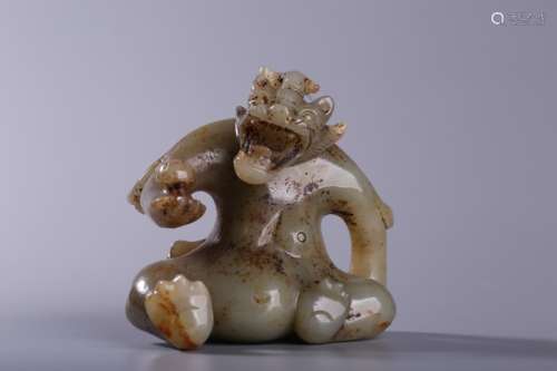 Chinese Jade Carved Bear