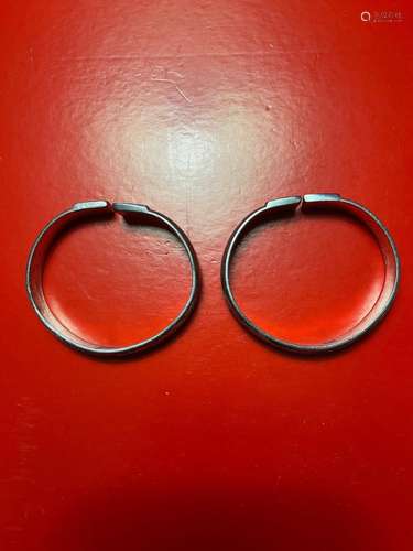 Pair Chinese Silver Bangle