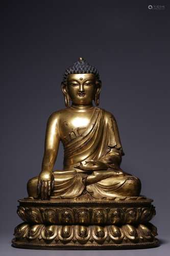 Chinese Gilt Bronze Buddha