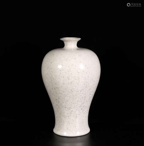 White Glazed Porcelain Plum Bottle ,China