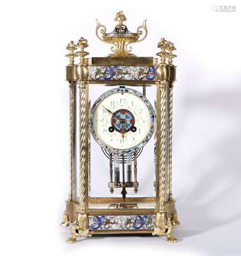 Enamel Gold Gilded Clock