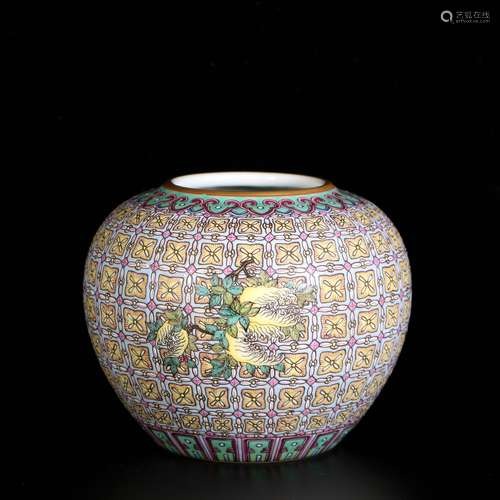 Famille Rose Porcelain Small Jar ,China