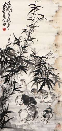 Huang Zhou - Ink Painting Of Bamboo ,China
