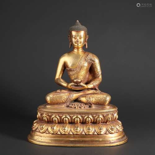 Bronze Gold Gilded Buddha Statue ,China