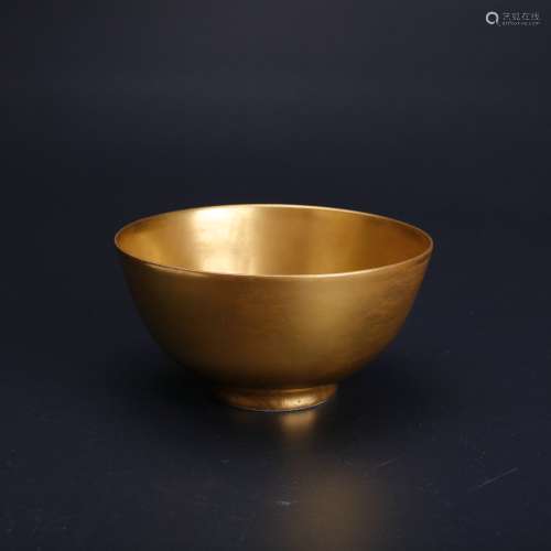 Golden Glazed Porcelain Bowl ,China
