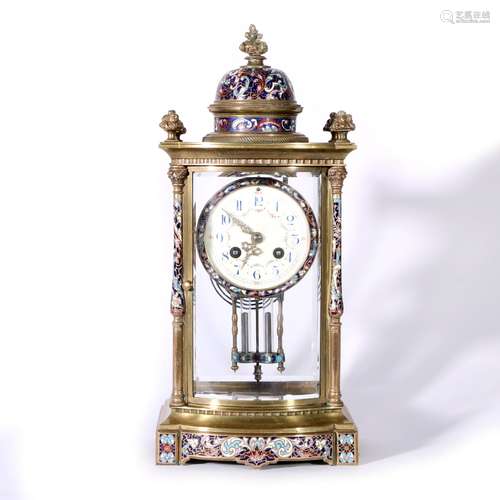 Enamel Gold Gilded Clock