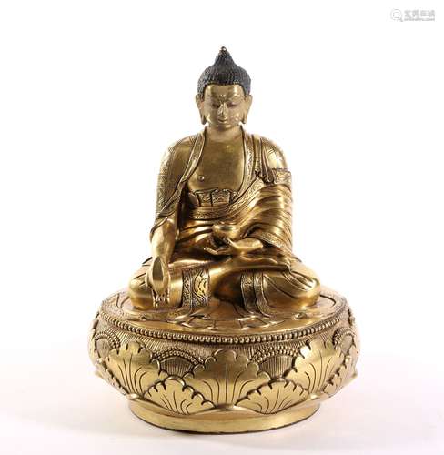 Bronze Gold Gilded Sakyamuni Buddha Statue ,China