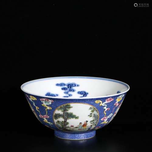 Blue And White Porcelain Figure Bowl ,China