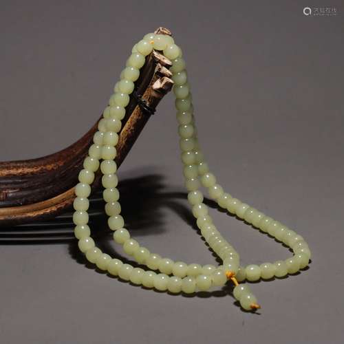 Hetian Jade Yellow Jade 108 Buddha Beads ,China