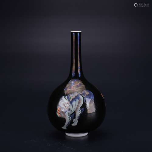 Famille Rose Porcelain Animal Bottle ,China