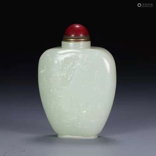 Hetian Jade Snuff Bottle ,China