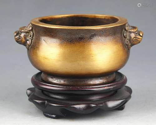 DOUBLE EAR BRONZE CENSER