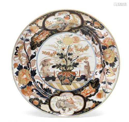 A Japanese Imari porcelain charger