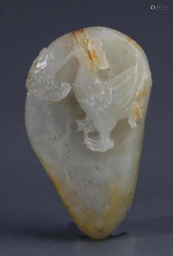 A FINE PALE CELADON JADE PENDANT