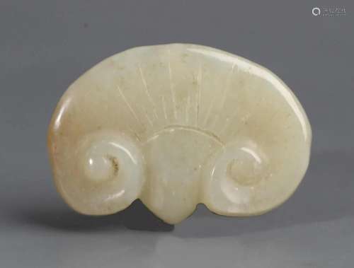 A FINE PALE CELADON JADE IN FIGURE OF RUYI