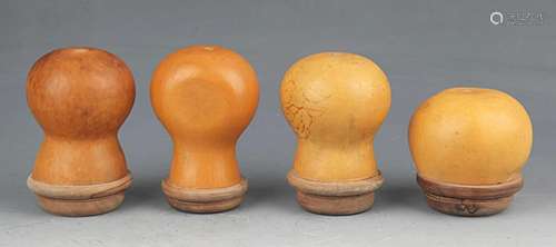 GROUP OF 4 CUCURBIT SHAPED JAR