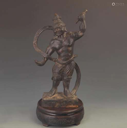 RARE BRONZE BODHIDHARMA ROHAN FIGURE