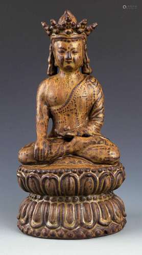 A FINELY MADE BRONZE PHARMACIST BUDDHA