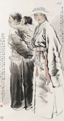 高博（b.1963） 2013年 作 藏族风情 设色纸本 镜心