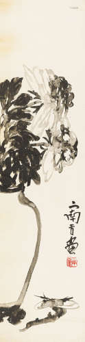 黄二南（1884-1972） 舌画 水墨绢本 镜心
