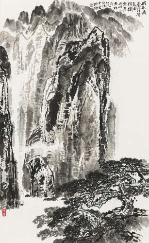 王颂馀（1910-2005）1981年 作 巫峡风光 设色纸本 立轴