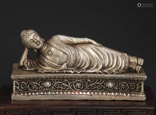 A TIBETAN BUDDHISM BRONZE SLEEPING BUDDHA