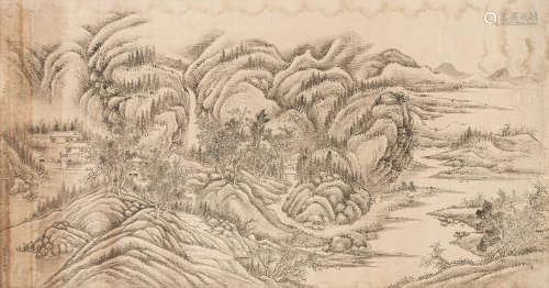 钱维城（1720-1772） 山水 水墨纸本 立轴