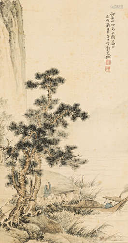 刘子久（1891-1975） 1939年 作 山水 设色绢本 立轴