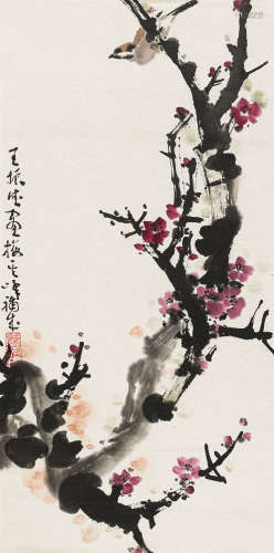 孙其峰（b.1920）
王振徳（b.1941） 花鸟 设色纸本 镜片