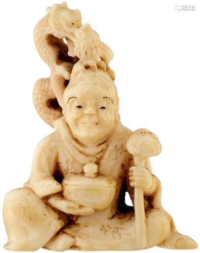 Netsuke eines Rakans