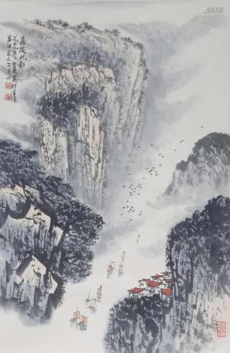 SONG WEN ZHI CHINESE PAINTING ATTRIBUTED TO