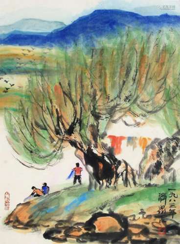 WAN QI ZHONG CHINESE PAINTING, ATTRIBUTED TO