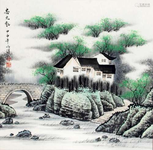 HE BING HUI CHINESE PAINTING, ATTRIBUTED TO