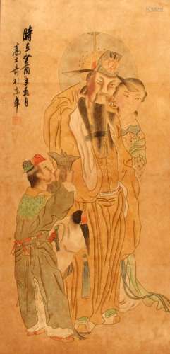 A FINE CHINESE PAINTING ATTRIBUTED TO GAO SHI QI