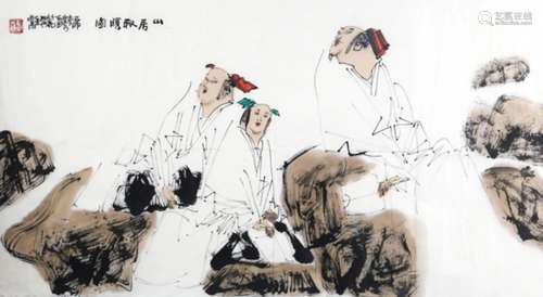 A FINE CHINESE PAINTING ATTRIBUTED TO, WANG XI JING