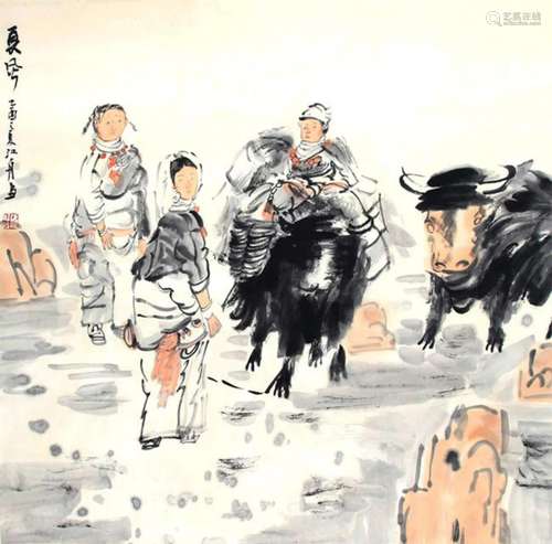 ZHANG JIANG ZHOU CHINESE PAINTING, ATTRIBUTED TO