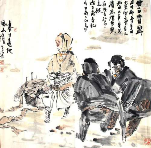 ZHANG JIANG ZHOU CHINESE PAINTING, ATTRIBUTED TO