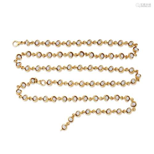 Pomellato - A 18K yellow gold and pearl sautoire, circa