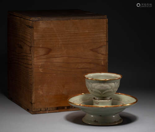 Secret color porcelain cup from Yue Kiln in Song Dynasty of ...