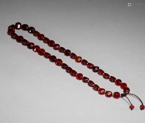 Chinese Agate necklace from liao Dynasty