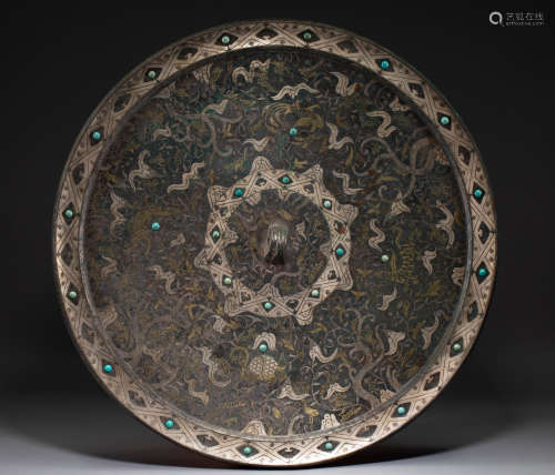 Gold, silver and bronze mirrors of Han Dynasty in China