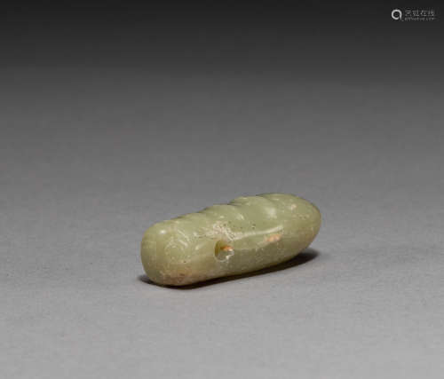 Chinese red Mountain culture jade silkworm