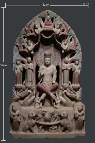 The Northern Qi dynasty handed over five statues of Maitreya...