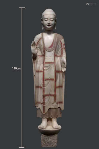 Sakyamuni erected a Statue of Buddha in the Northern Qi Dyna...