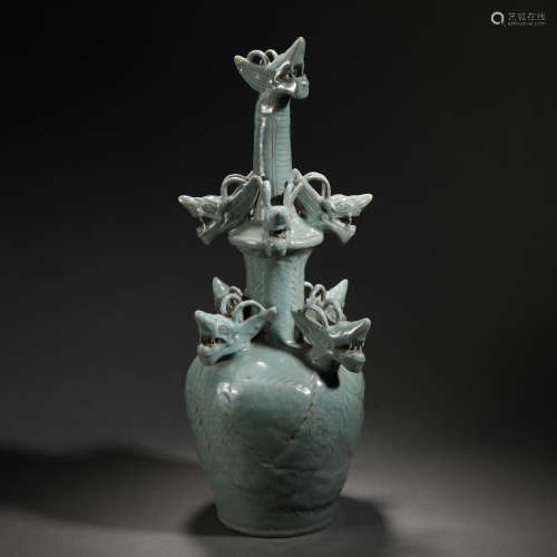 Song Dynasty Celadon Nine Dragon Vase