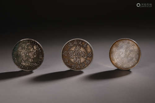 Qing Dynasty Silver Dragon Coin
